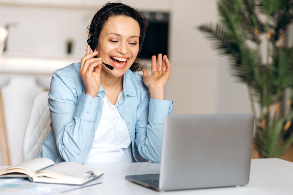 lady video call