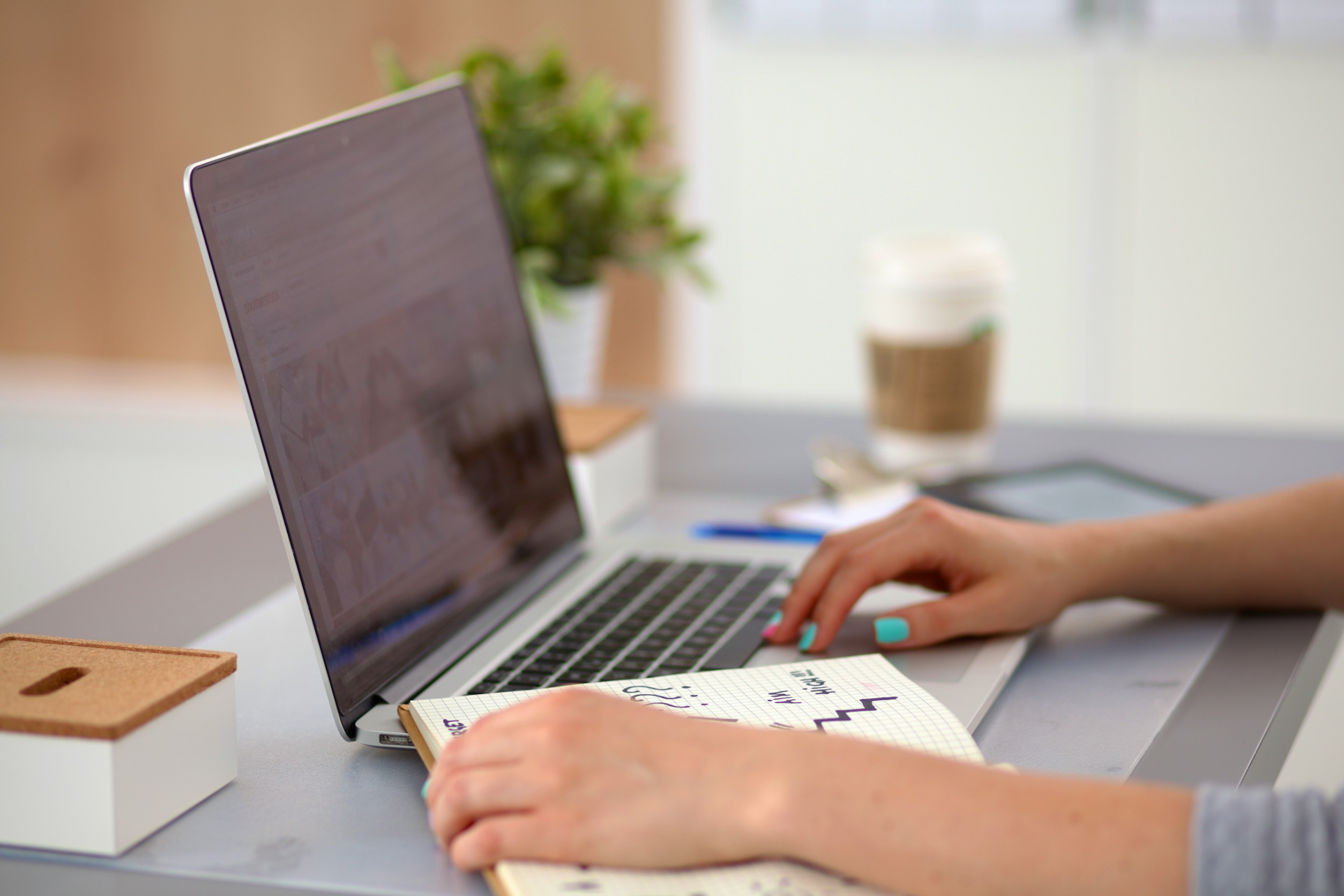 writer at laptop