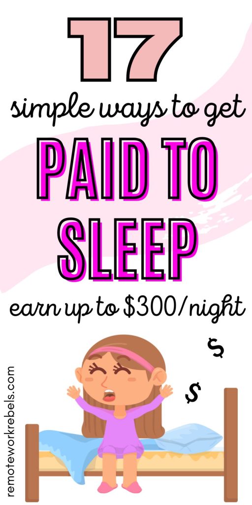 get paid to sleep