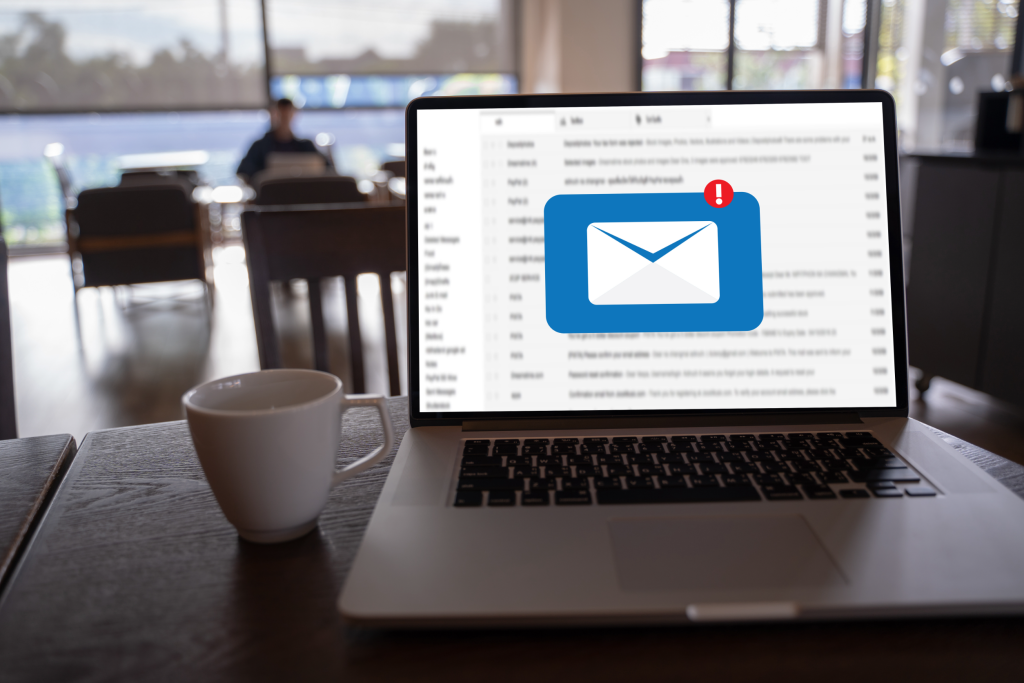 email on laptop
