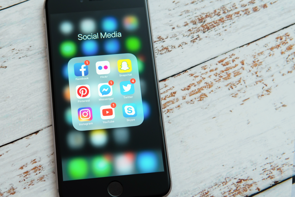 social media apps on phone