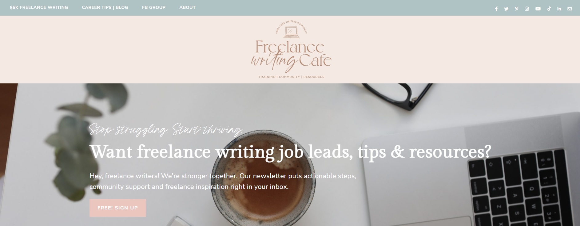 freelance writing cafe