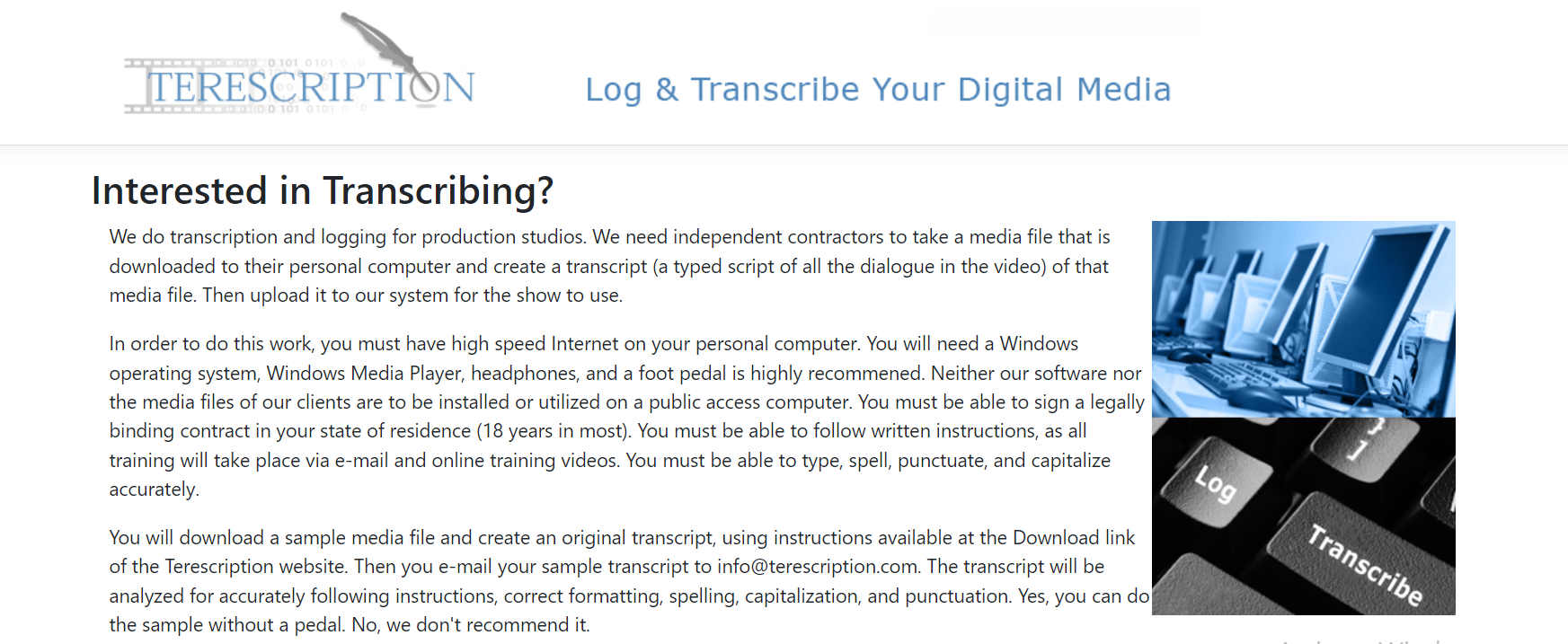 transcription jobs