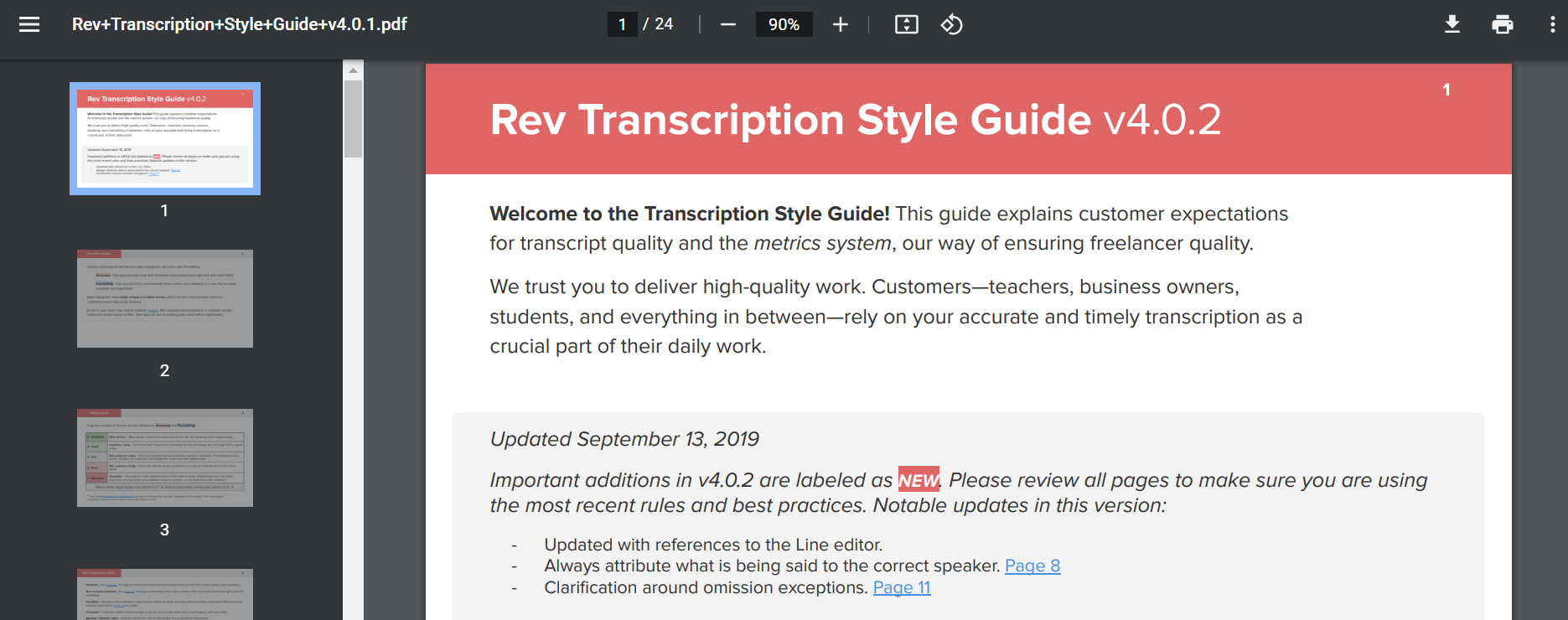 Rev transcription style guide