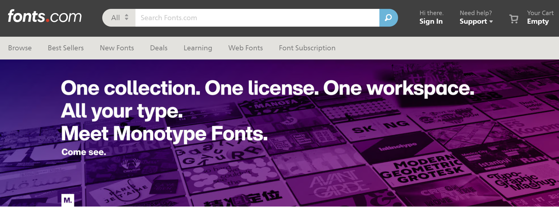 Sell fonts online