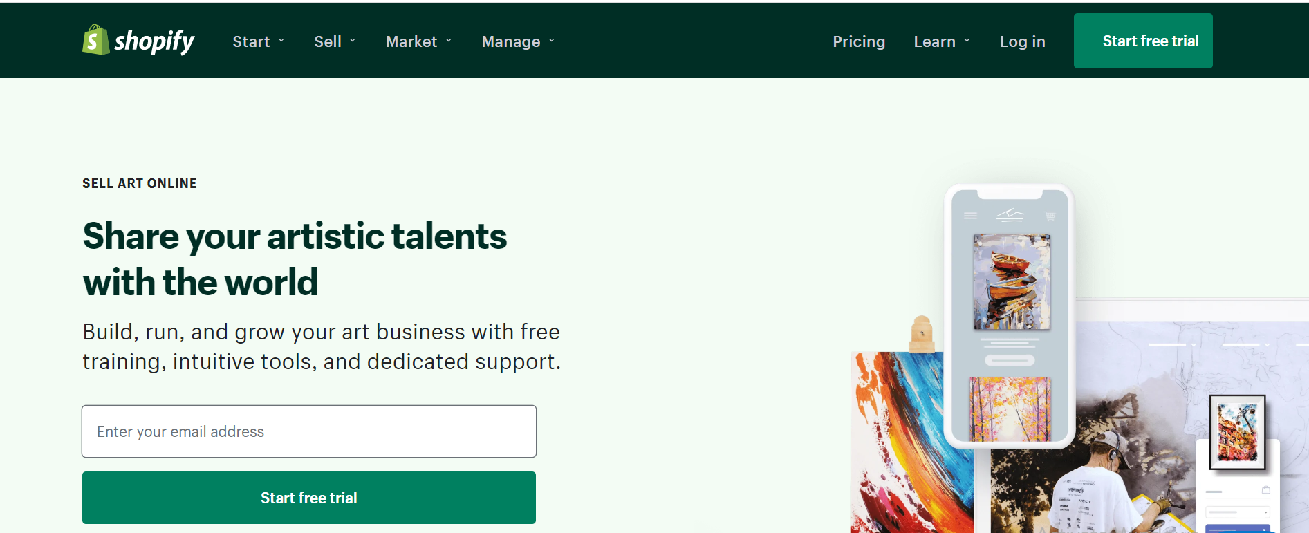 Sell art of Shopify
