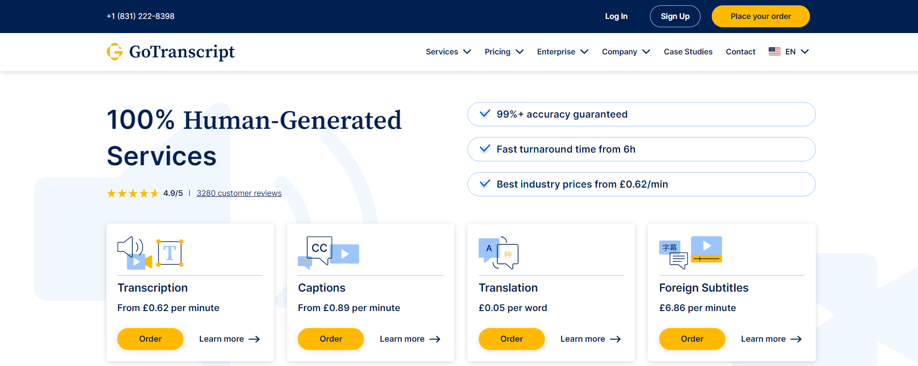 Go transcript jobs