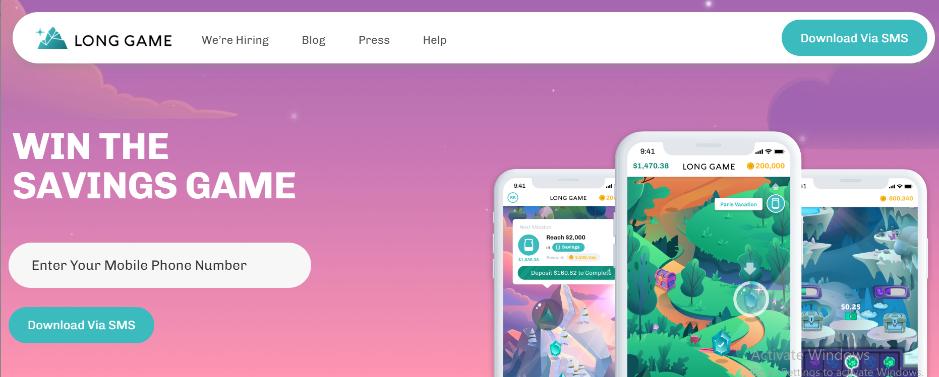 Long game app