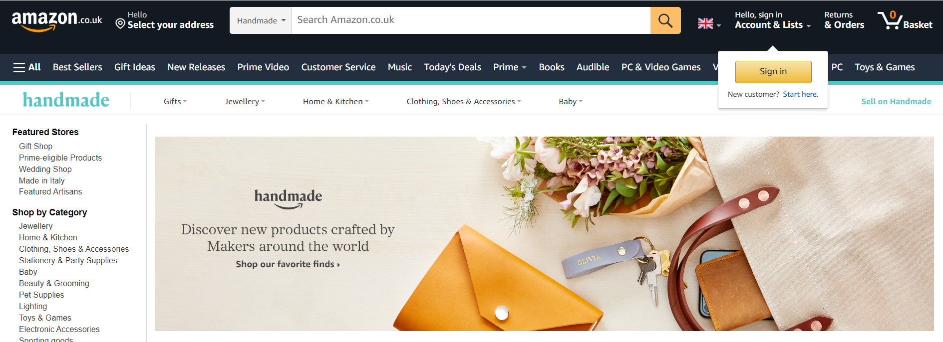 Amazon handmade