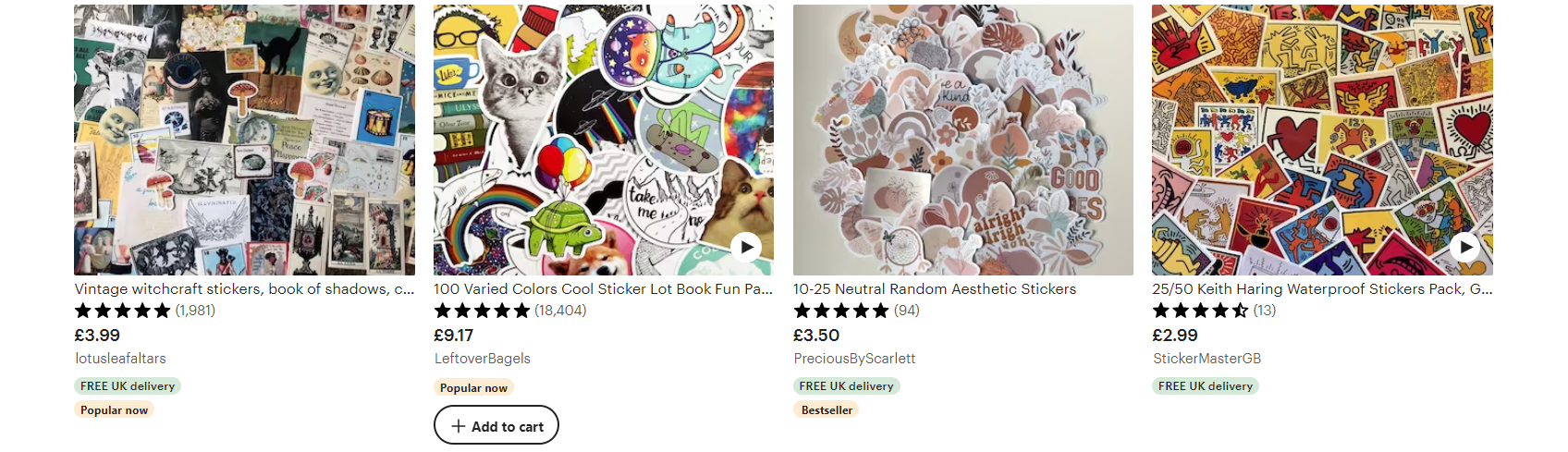 sticker packs Etsy