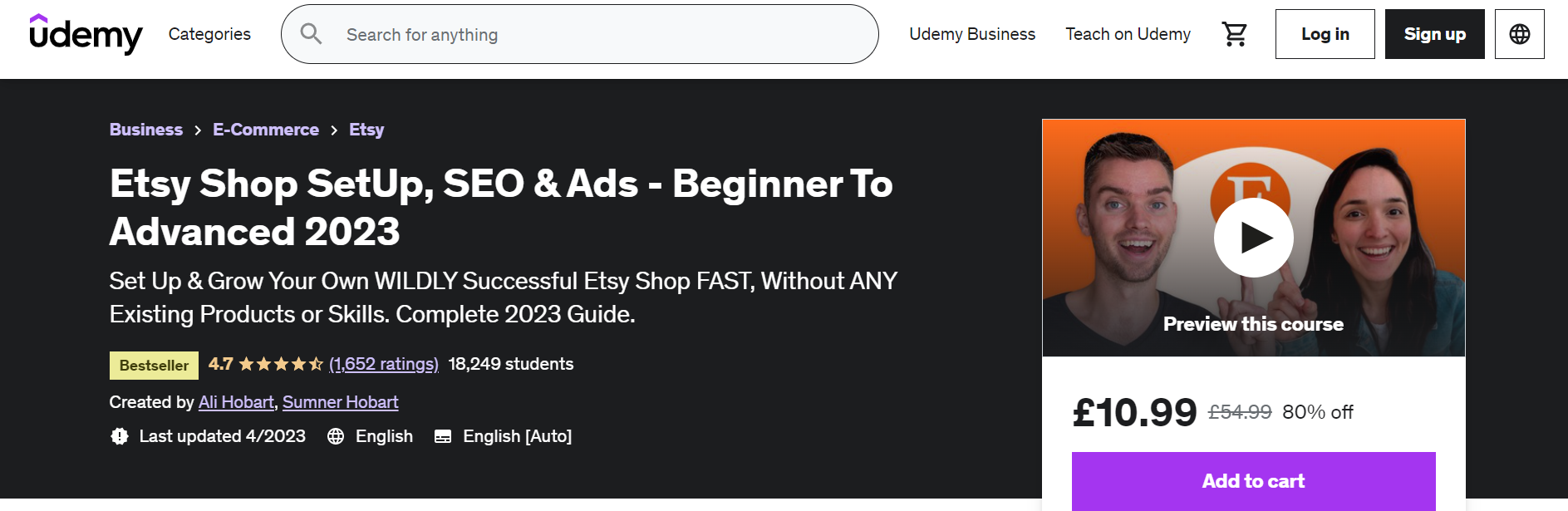 Etsy SEO course