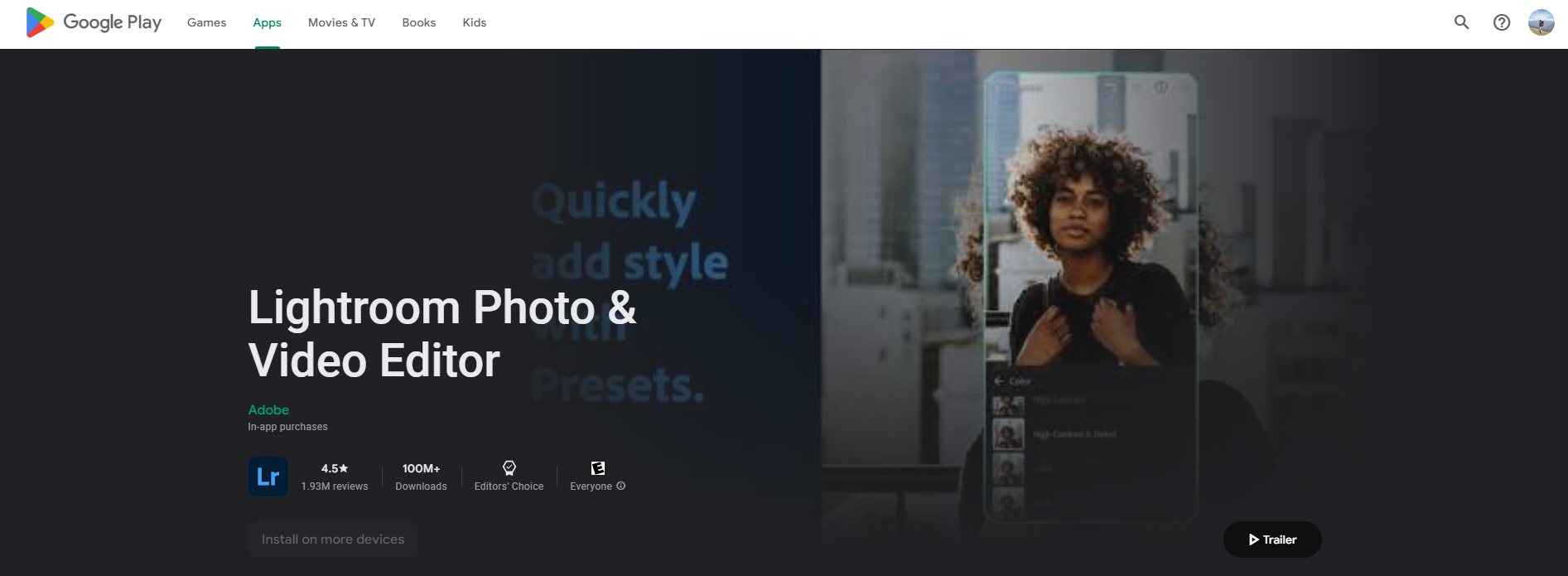 Lightroom free editor