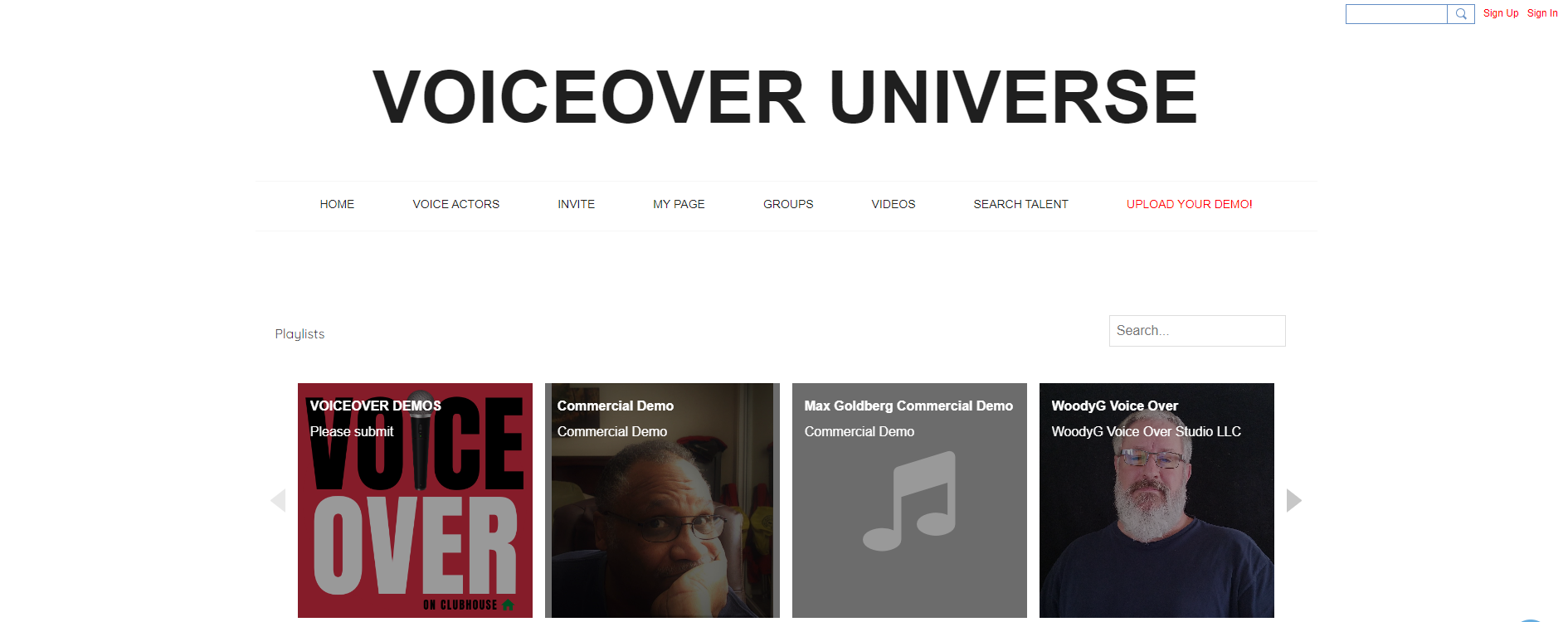 Voice over universe