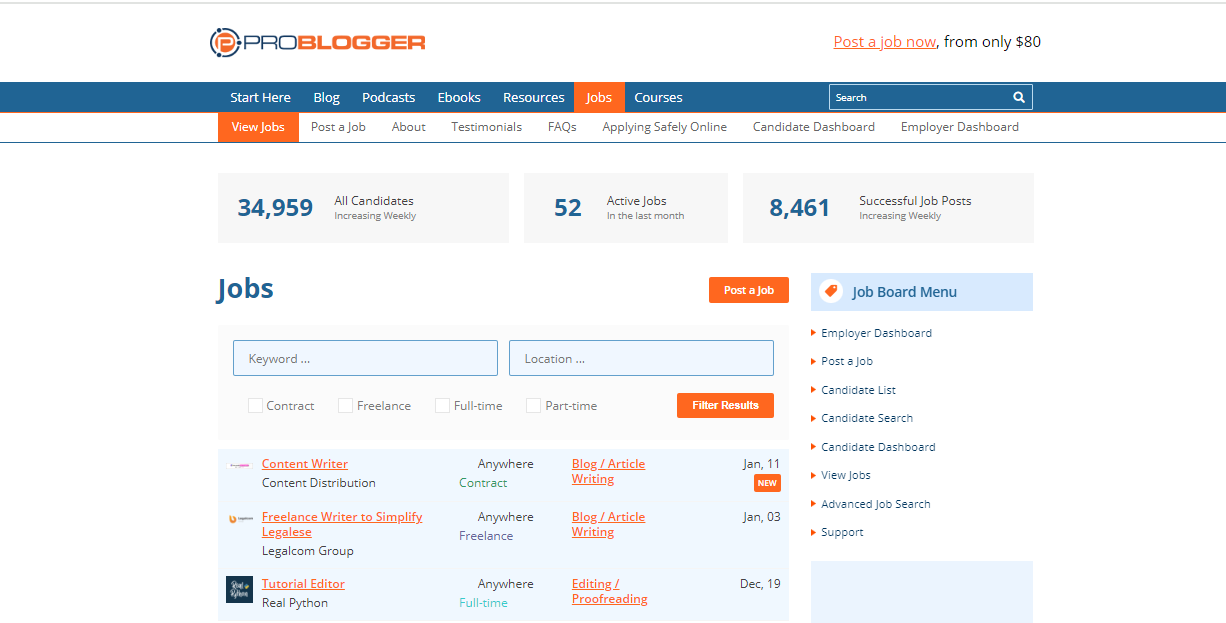 Problogger job board