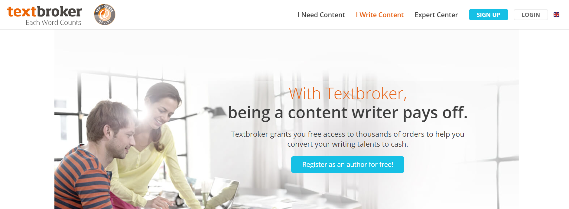 Textbroker homepage