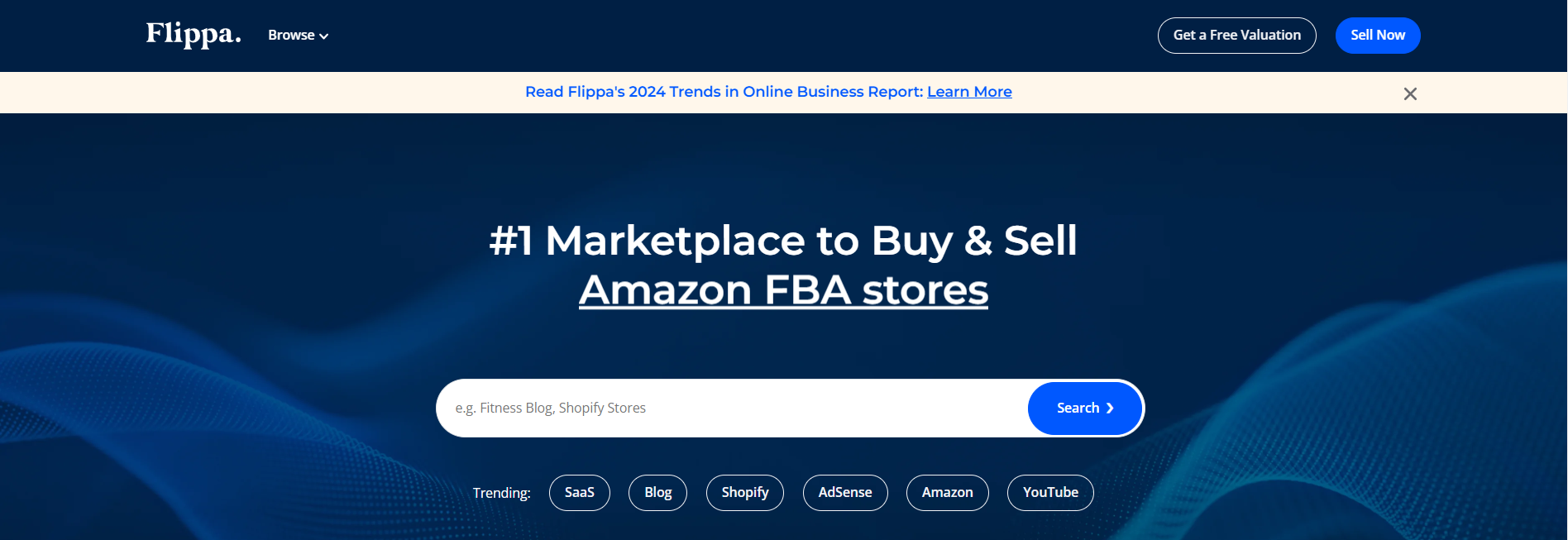 flippa homepage