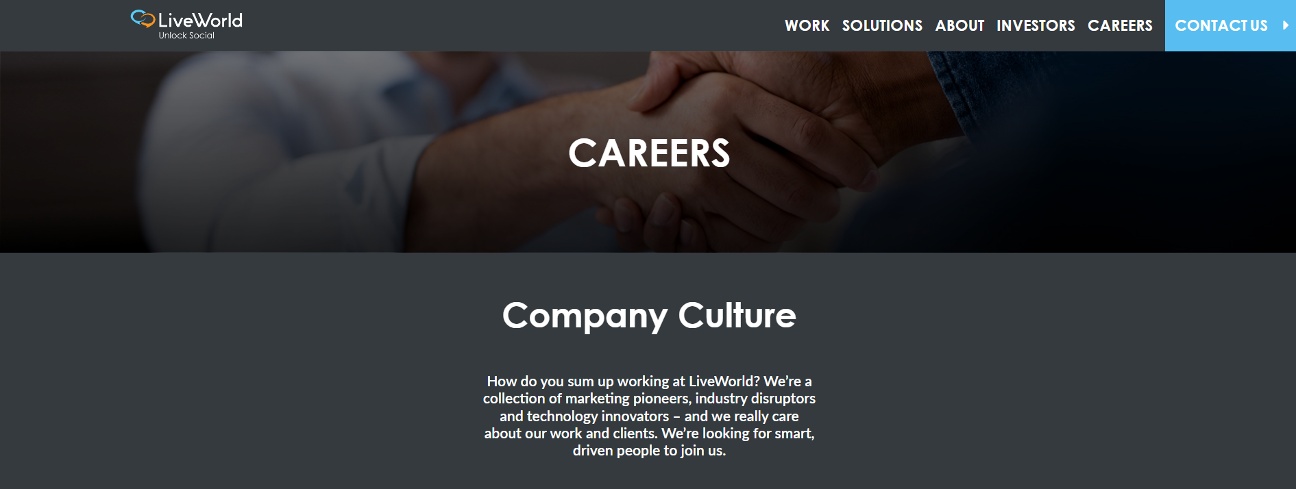 live world careers page